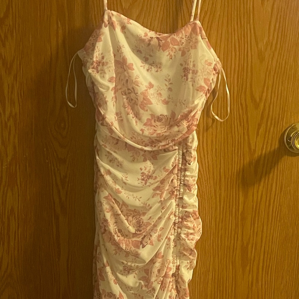 Streetwear Society Pink and White Dress